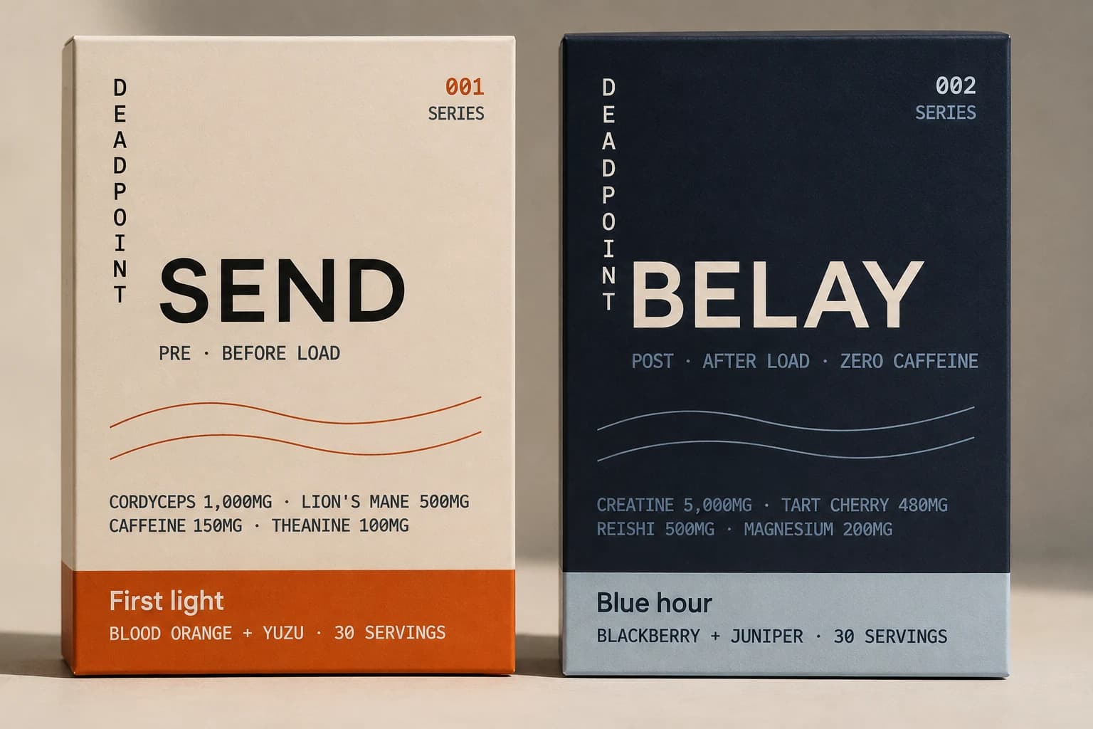 SEND and BELAY boxes, side by side